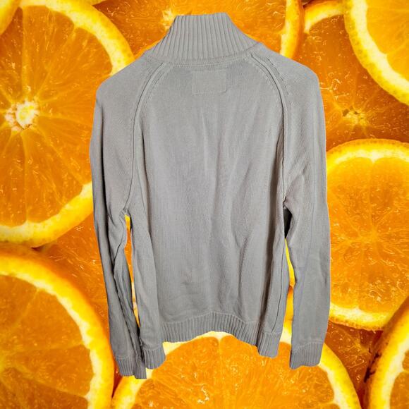 Aeropostale Men's 1/2 Zip Ribbed Mock-Neck Long Sleeve Pullover Sweater Size L - Picture 3 of 6